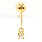  серьги K18 18 золотой YG желтое золото ( одна сторона уголок ) diamond полная масса примерно 0.6g