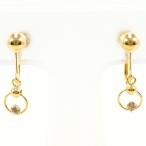  серьги K18 18 золотой YG желтое золото diamond полная масса примерно 1.1g