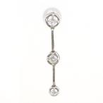  серьги ( одна сторона уголок ) K18WG diamond 0.15ct полная масса примерно 0.4g женский б/у 