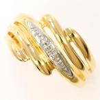 ショッピングプラチナ リング PT900 プラチナ K18YG 指輪 12.5号 ダイヤ 総重量約2.5g