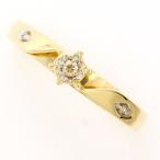 ショッピングダイヤ リング 9K YG 指輪 16号 ダイヤ 総重量約2.1g