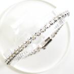 ショッピングPT ブレスレット PT900/プラチナ ダイヤ 2.00ct 鑑別書 総重量約8.4g 約17.5cm