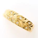 リング K18 18金 YG イエローゴールド 指輪 13号 ダイヤ 総重量約3.1g