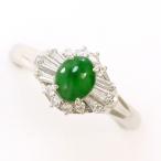 ショッピング15号 リング・指輪 PT900/プラチナ 15号 ヒスイ 0.63ct ダイヤ 0.28ct 総重量約4.7g