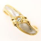 リング PT900 プラチナ K18YG 指輪 12号 ダイヤ 0.03 総重量約2.1g