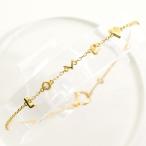 ブレスレット アーカー K18YG ダイヤ 総重量約0.7g 約16.5cm