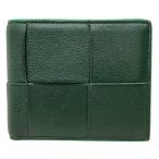 ショッピングヴェネタ ボッテガ・ヴェネタ イントレチャート R00132325P グリーン 2つ折り財布 メンズ 中古