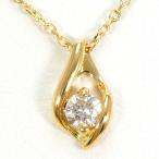 ショッピングダイヤ ネックレス K18YG ダイヤ 0.05ct 総重量約0.9g 約40cm