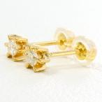 ショッピングダイヤ ピアス K18 18金 YG イエローゴールド ダイヤ 0.08 ×2 総重量約0.6g