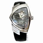 ショッピングハミルトン ハミルトン HAMILTON 腕時計 ベンチュラ オープンハート 総重量約91.6g SS 本革 自動巻き ブラック文字盤 H24515732 メンズ 中古