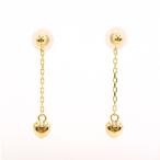 ショッピングハートゴールド ピアス K18YG 総重量約0.3g