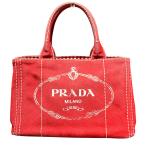 プラダ PRADA カナパ 1BG439 レッド バッグ トートバッグ レディース 中古