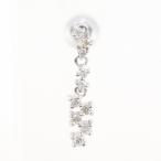  серьги ( одна сторона уголок ) K18WG diamond 0.10ct полная масса примерно 0.6g женский б/у 