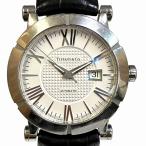 ティファニー TIFFANY&amp;Co. アトラス 腕時計 総重量約107.1g SS 本革 自動巻き シルバー文字盤 Z1000.70.12A10A71A メンズ 中古