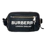  Burberry BURBERRY ткань to сумка сумка "body" Logo принт нейлон кожа унисекс б/у 