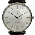 ロンジン LONGINES ラ・グランド・クラシック・ドゥ・ロンジン 腕時計 SS 本革 自動巻き ホワイト文字盤文字盤 L4.918.4.11.2  メンズ 中古