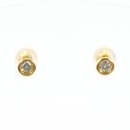  серьги K18YG diamond 0.06ct полная масса примерно 0.7g ювелирные изделия 