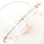  браслет K18PG diamond 0.03ct полная масса примерно 1.2g примерно 21cm ювелирные изделия 