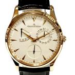 ジャガー・ルクルト JAEGER-LECOULTRE 腕時計 総重量約74.4g K18 本革 自動巻き ベージュ文字盤 Q1372520 メンズ 中古