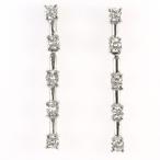 серьги K18WG diamond 0.1ct полная масса примерно 1.1g ювелирные изделия 
