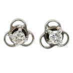  серьги PT900/ платина diamond 0.04ct полная масса примерно 0.9g ювелирные изделия 
