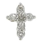  серьги ( одна сторона уголок ) K14WG diamond 0.06ct полная масса примерно 0.2g ювелирные изделия женский б/у 