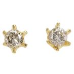  серьги K18YG diamond 0.10ct полная масса примерно 0.4g ювелирные изделия 