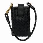 ボッテガ・ヴェネタ イントレチャート レザー スマホケース ブランド小物 ポーチ メンズ 中古