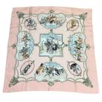 エルメス Hermes カレ90 Les Chevaux des Moghols ムガル王朝の馬 ブランド小物 スカーフ レディース 中古