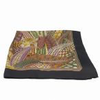 フェラガモ 大判 ヒョウ ボタニカル柄 ブランド小物 スカーフ レディース 中古