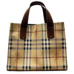 ショッピングBURBERRY バーバリー Burberry ロンドン ノバチェック バッグ トートバッグ レディース 中古