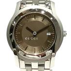 グッチ GUCCI 腕時計 総重量約99.0g SS クオーツ シャンパンゴールド文字盤 5500XL メンズ 中古