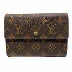 ショッピングモノグラム ルイヴィトン  三つ折り財布  ポルト トレゾール エテュイ パピエ モノグラム トアル地 M61202 中古