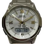  Casio CASIO wave Scepter наручные часы полная масса примерно 91g SS радиоволны солнечный белый циферблат WVA-M630 мужской б/у 