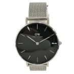 ショッピングダニエルウェリントン ダニエルウェリントン B32S1 ブラック文字盤 クォーツ 時計 腕時計 メンズ 中古