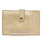 ショッピングヴェルニ ルイヴィトン Louis Vuitton モノグラムヴェルニ フォイユ ヴィエノワ M91973 がま口 2つ折り財布 レディース 中古