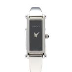 GUCCI Gucci / квадратное браслет часы * черный × серебряный / кварц /1500L/049****/A разряд /09[ б/у ]
