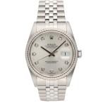 ROLEX ロレックス/デイトジャスト・シルバー/10P新ダイヤ/Y番/16234G/Y21****/Aランク/62【中古】