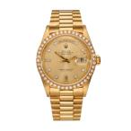 ROLEX ロレックス/K18デイデイト ダイヤベゼル/18048A/R35****/Aランク/67【中古】