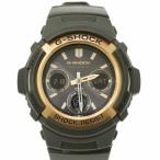 CASIO カシオ/腕時計 MULTIBAND6 グリーン×ゴールド/G−SHOCK/デジアナ/電波ソーラー/AWG-M100A-3AJF/004*****/G-SHOCK/Bランク/69【中古】