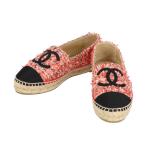 CHANEL Chanel / твид Glo gran / здесь Mark эспадрильи / размер :37/A разряд /91[ б/у ]