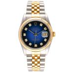ROLEX ロレックス/DATE JUST 10Pダイヤ/ブルーグラデーション/16233G/P68****/ABランク/75【中古】