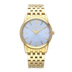 POLICE ポリス/クォーツ腕時計/ゴールド×ライトブルー/PL.14495M/Bランク/06【中古】