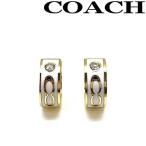 COACH コーチ ブランド ピアス レディース キッシング シグネチャー ハギー ゴールド×ホワイ ...
