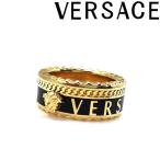 VERSACE ヴェルサーチェ ベルサーチ メドゥーサロゴ リング・指輪 ゴールド×ブラック DG57927-DJMS-D41OH