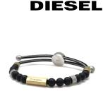 DIESEL ディーゼル ブレスレット ブランド マットブラック×マットゴールド×シルバー DX1269710