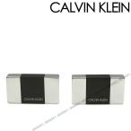 CALVIN KLEIN カルバンクライン シルバー×マットブラック カフスボタン KJ9LMC280100