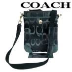 【中古】COACH コーチ ショルダーバッグ【ほぼ新品】ポシェット オプティックシグネチャー ブラック メンズ レディース r-co-b-p250603-03