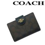 ショッピングコーチ 財布 【中古】COACH コーチ 財布【ほぼ新品】ダークブラウン×ブラック L字ジップ レディース ブランド r-co-w-0100-09