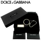 【中古】DOLCE&GABBANA ドルチェ＆ガッバーナ キーホルダー【ほぼ新品】ビッグサイズ ガンメタル×ゴールド キーリング  r-dg-k-0506-08
